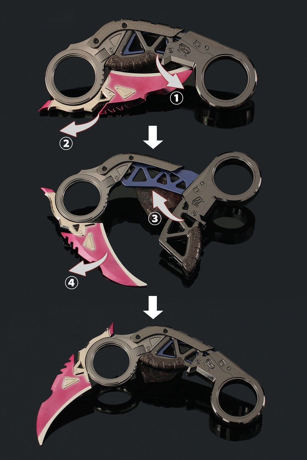 Apex Legends Heirloom Raptor's Claw Folding Karambit Alloy Model Toy & Display Piece