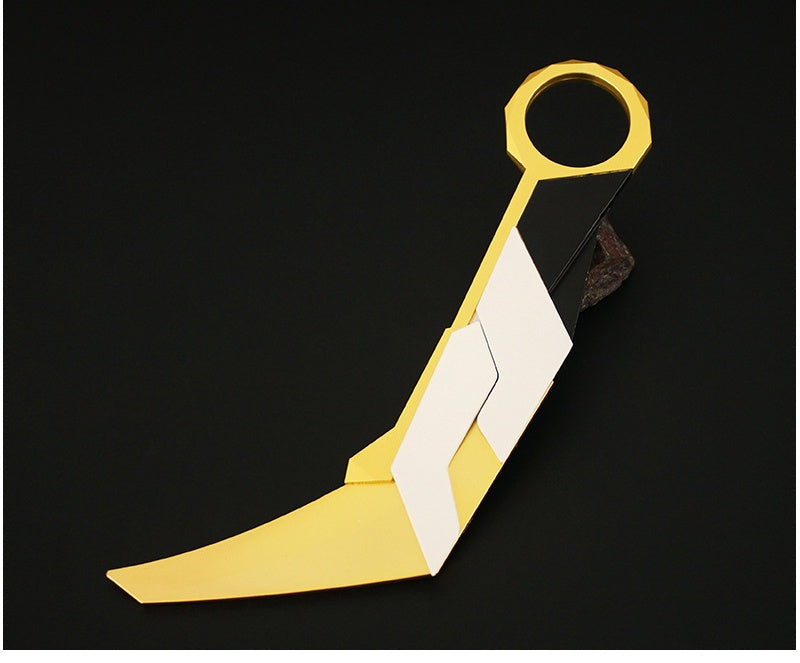 Valorant Purple Gold Tide Folding Claw Knife Alloy Model Toy & Display Piece