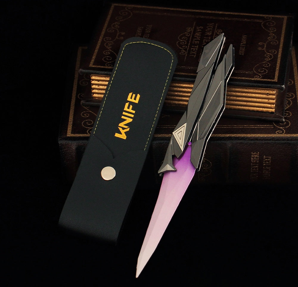 Valorant Singularity 2.0 Butterfly Knife Alloy Folding Flip Balisong Trainer Toy, Model Display Prop