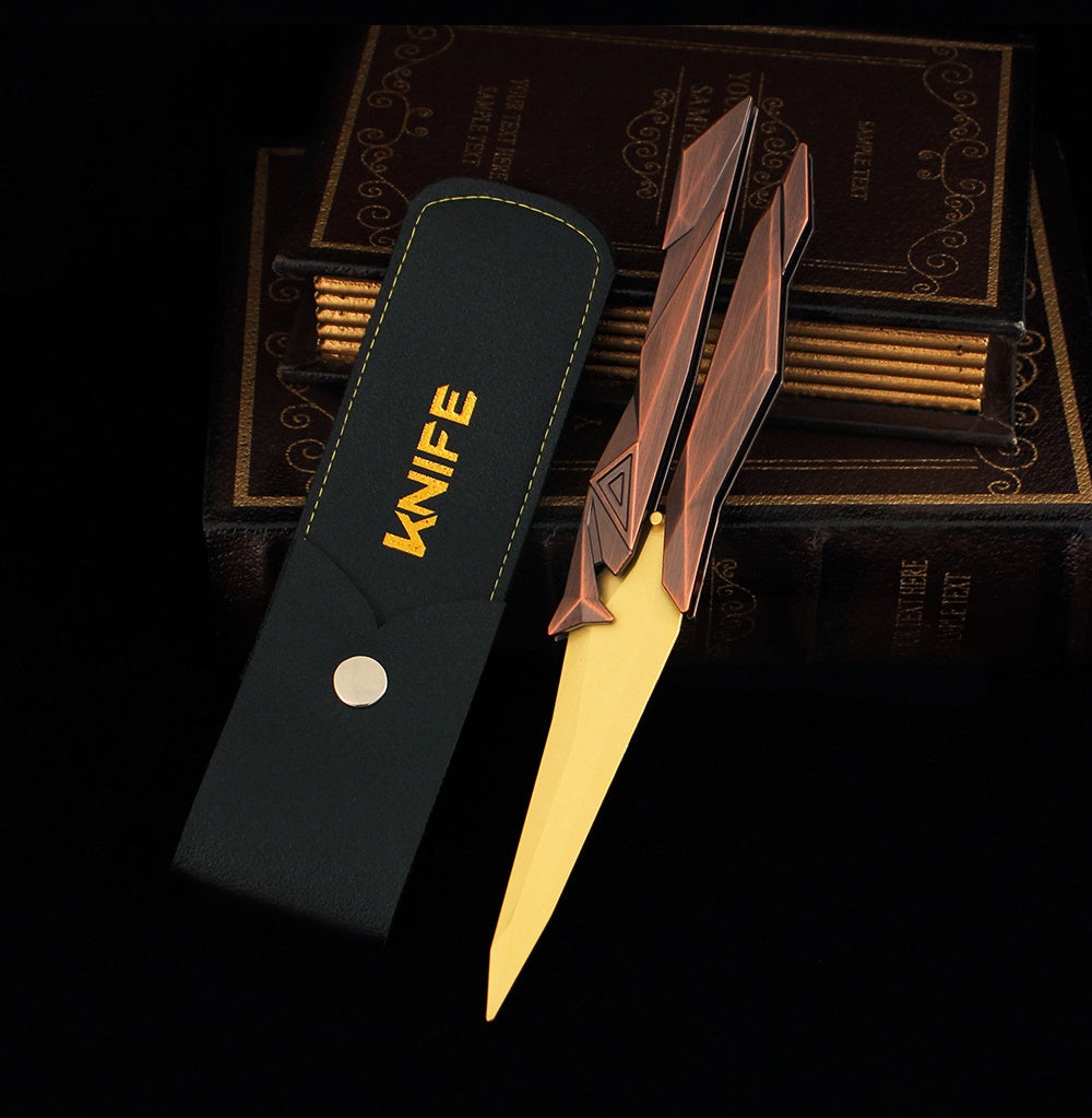 Valorant Singularity 2.0 Butterfly Knife Alloy Folding Flip Balisong Trainer Toy, Model Display Prop