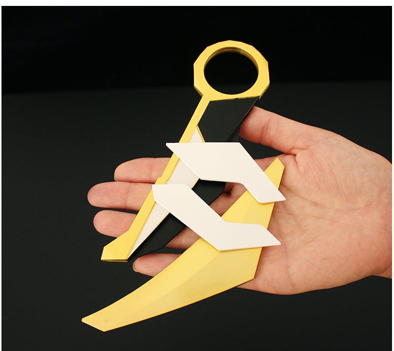 Valorant Purple Gold Tide Folding Claw Knife Alloy Model Toy & Display Piece