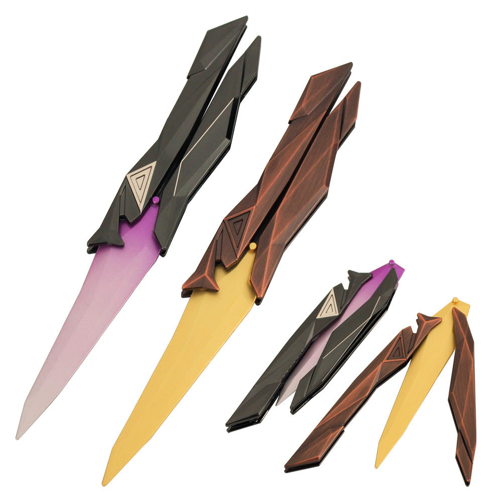 Valorant Singularity 2.0 Butterfly Knife Alloy Folding Flip Balisong Trainer Toy, Model Display Prop