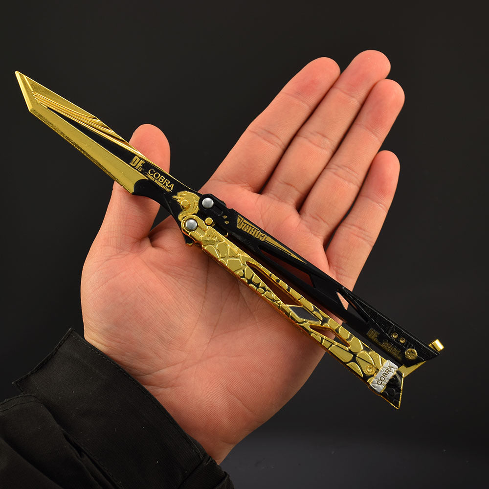 Delta Force Champion Golden Balisong Metal Replica