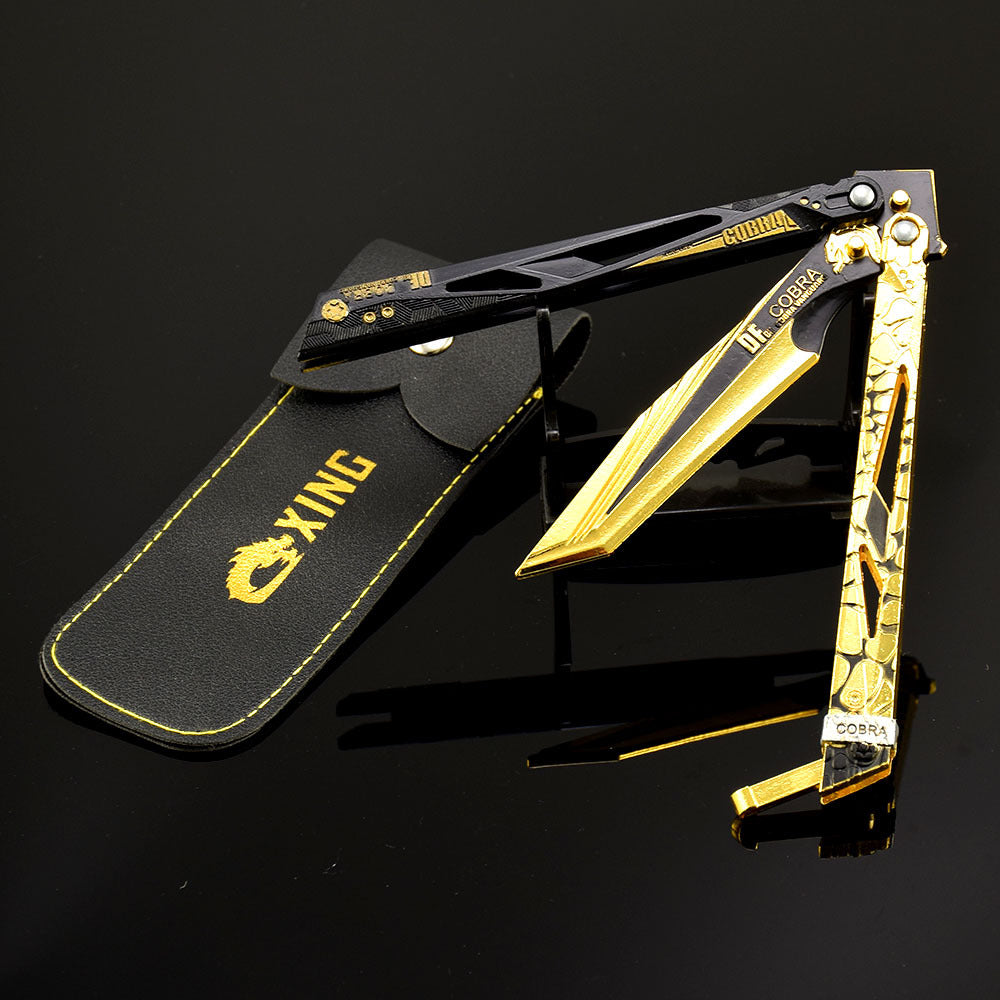 Delta Force Champion Golden Balisong Metal Replica