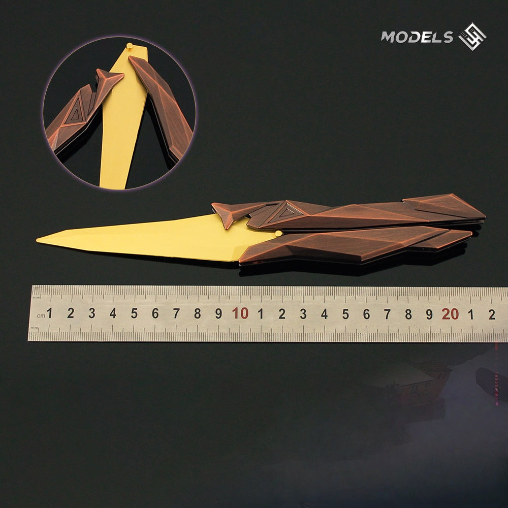 Valorant Singularity 2.0 Butterfly Knife Alloy Folding Flip Balisong Trainer Toy, Model Display Prop