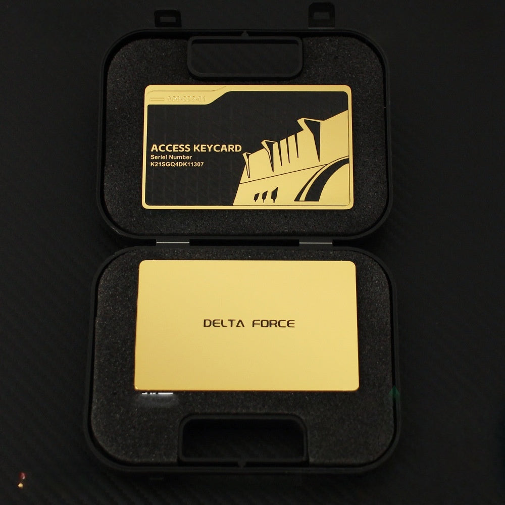 Bakhshi Keycard Collectible Set - Metal Code Door Toy Prop for Delta Force Video Game Merchandise, Premium Collectible Card Game Accessory