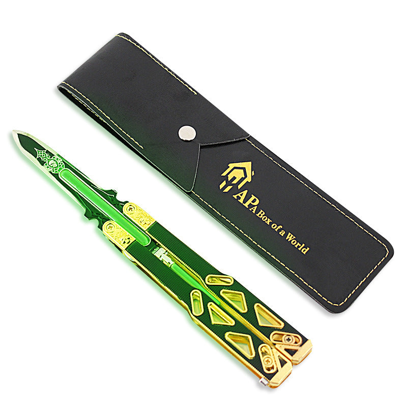 Apex Legends Octane's Heirloom Butterfly Knife Alloy Training Trainer Model, 21cm Glow-in-the-Dark Version