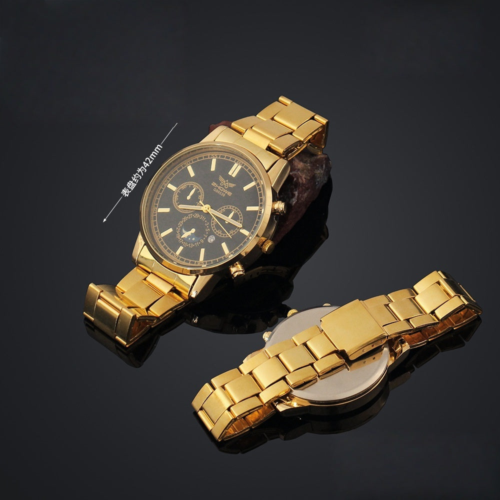 1:1 Solid Gold Chronograph Watch - Delta Force Collectible Gift | 24K Pure Gold Mechanical Watch Models