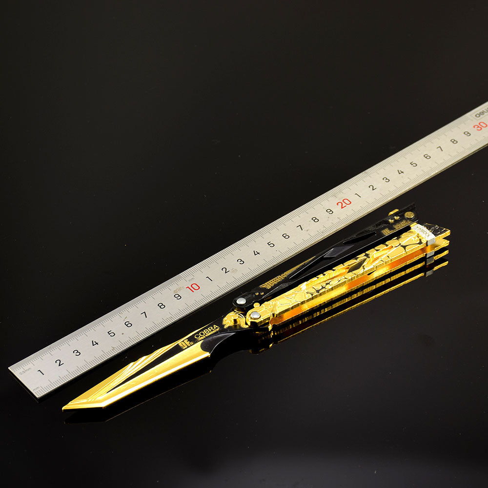 Delta Force Champion Golden Balisong Metal Replica