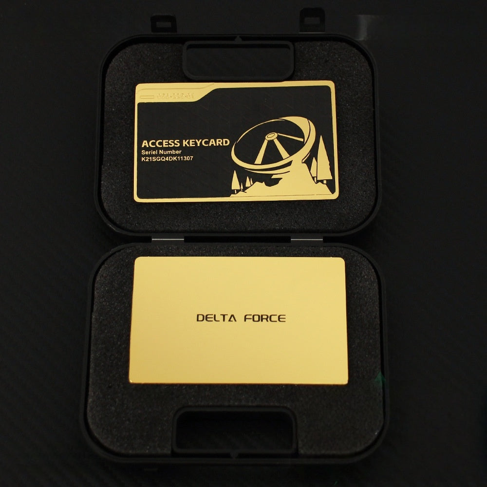 Bakhshi Keycard Collectible Set - Metal Code Door Toy Prop for Delta Force Video Game Merchandise, Premium Collectible Card Game Accessory