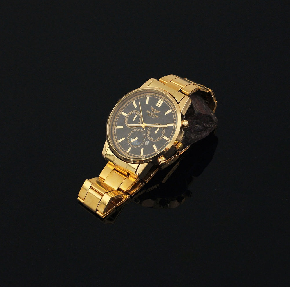 1:1 Solid Gold Chronograph Watch - Delta Force Collectible Gift | 24K Pure Gold Mechanical Watch Models