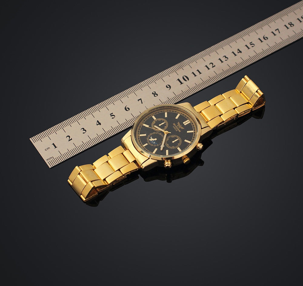1:1 Solid Gold Chronograph Watch - Delta Force Collectible Gift | 24K Pure Gold Mechanical Watch Models