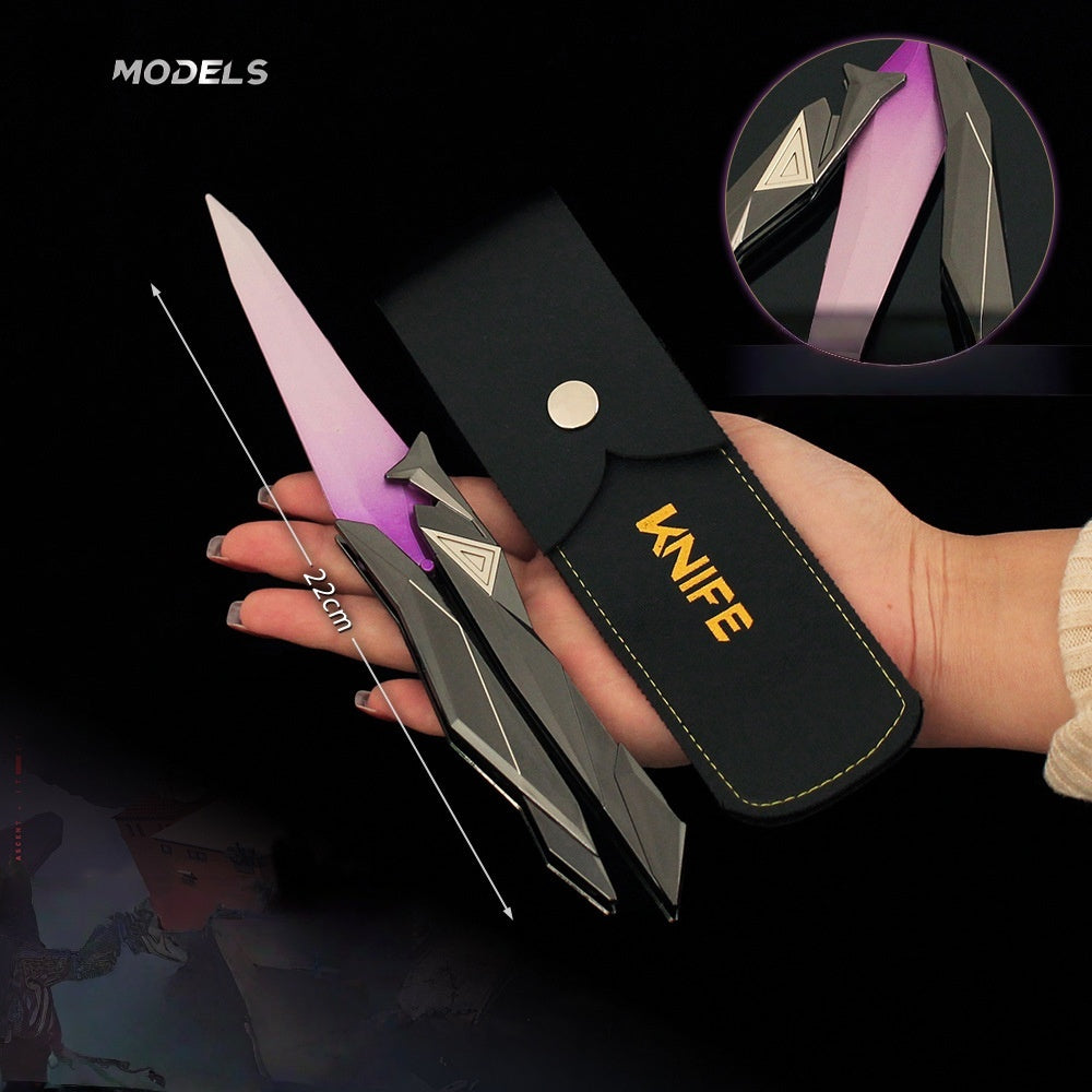 Valorant Singularity 2.0 Butterfly Knife Alloy Folding Flip Balisong Trainer Toy, Model Display Prop