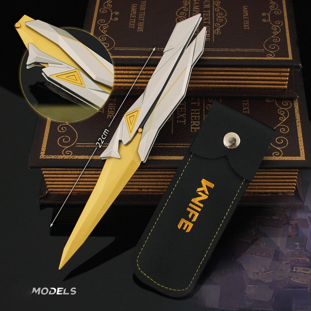 Valorant Singularity 2.0 Butterfly Knife Alloy Folding Flip Balisong Trainer Toy, Model Display Prop